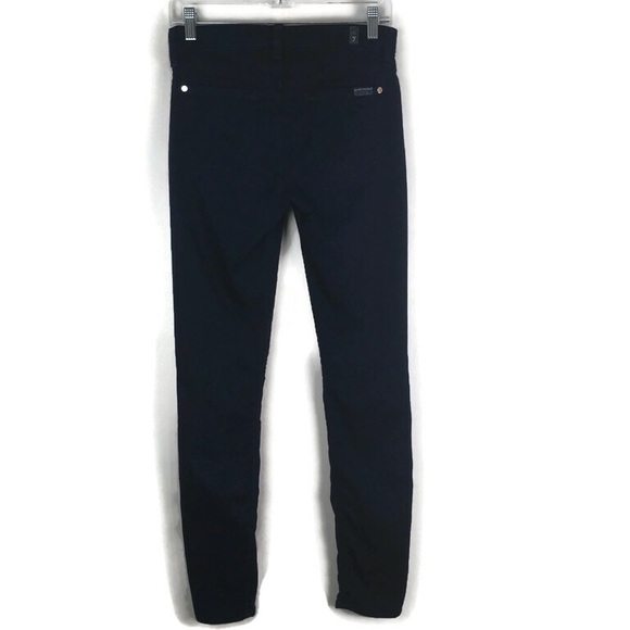 7 For All Mankind The Mid Rise Skinny Pants in Deep Blue - Picture 11 of 11